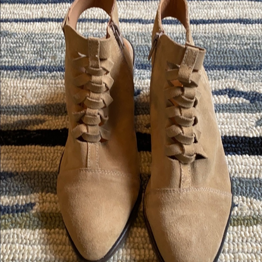 Anthropologie suede booties